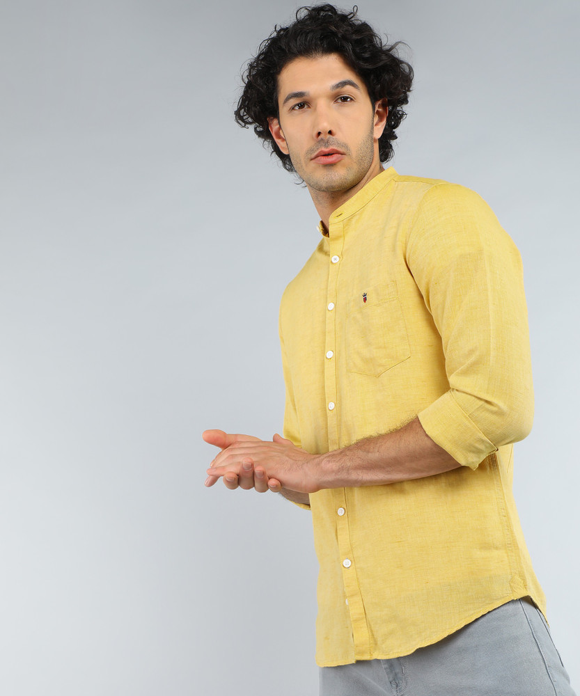 Louis Philippe Sport Men Solid Casual Orange Shirt Buy Louis