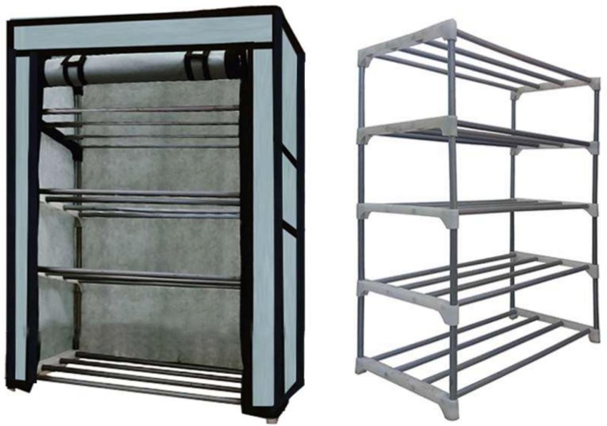 3-Tier Heavy Duty Shoe Rack, Grey