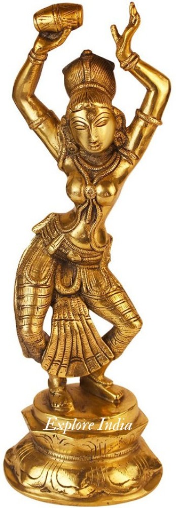 Explore india Brass Dancing Apsara Lady Statue Showpiece for Home