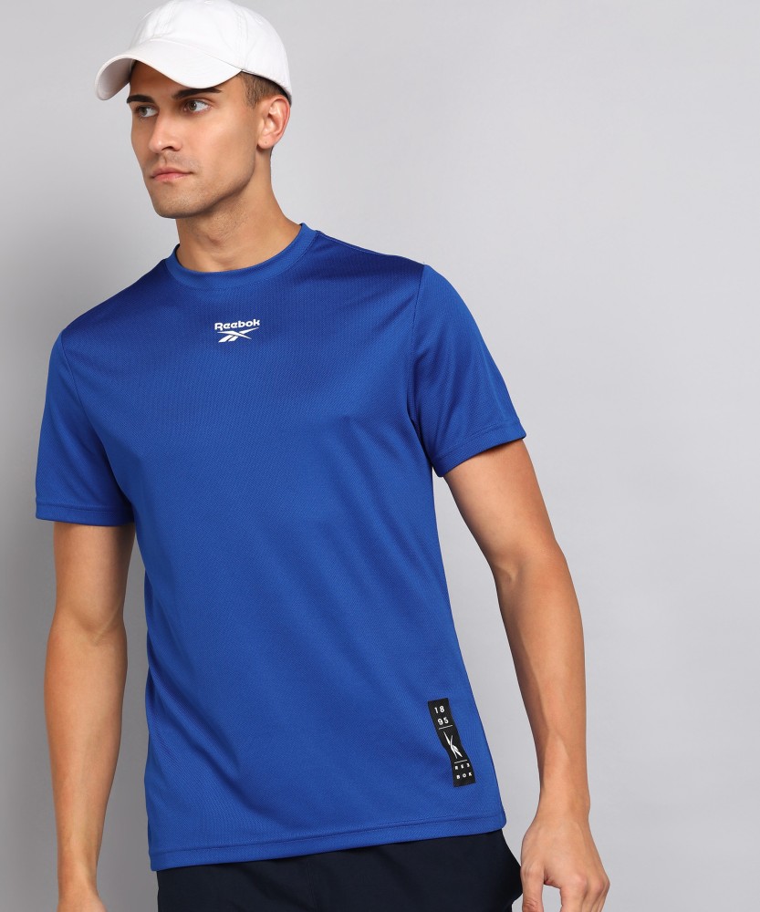 Reebok Men's T-Shirt - Blue - L