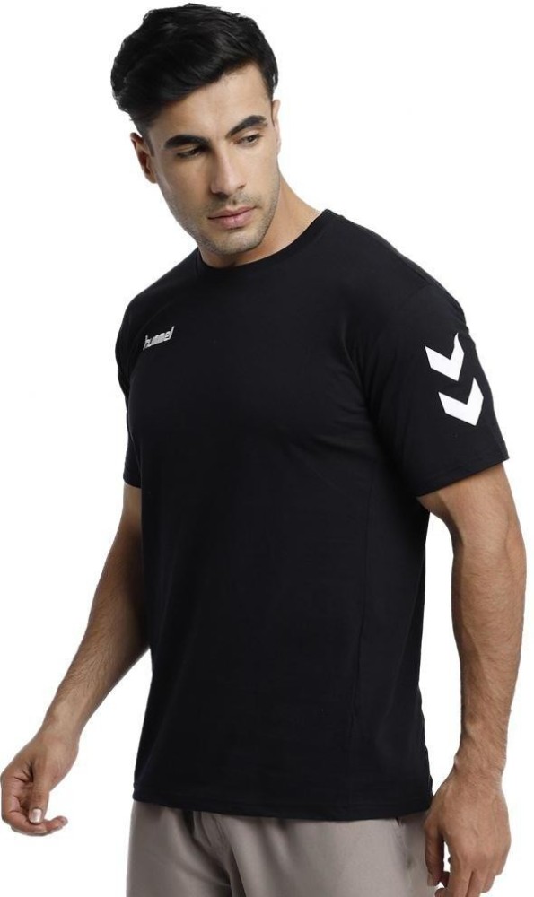 HUMMEL Printed Men Round Neck Black T-Shirt - Buy HUMMEL Printed Men Round Neck Black Online in India | Flipkart.com
