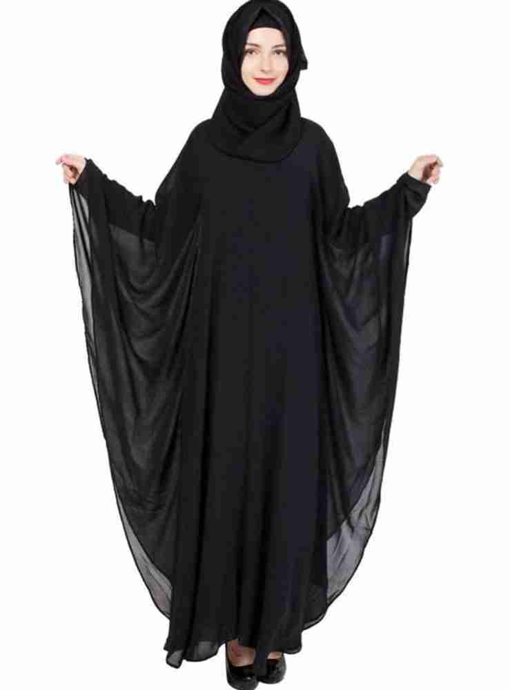 Plain black kaftan top