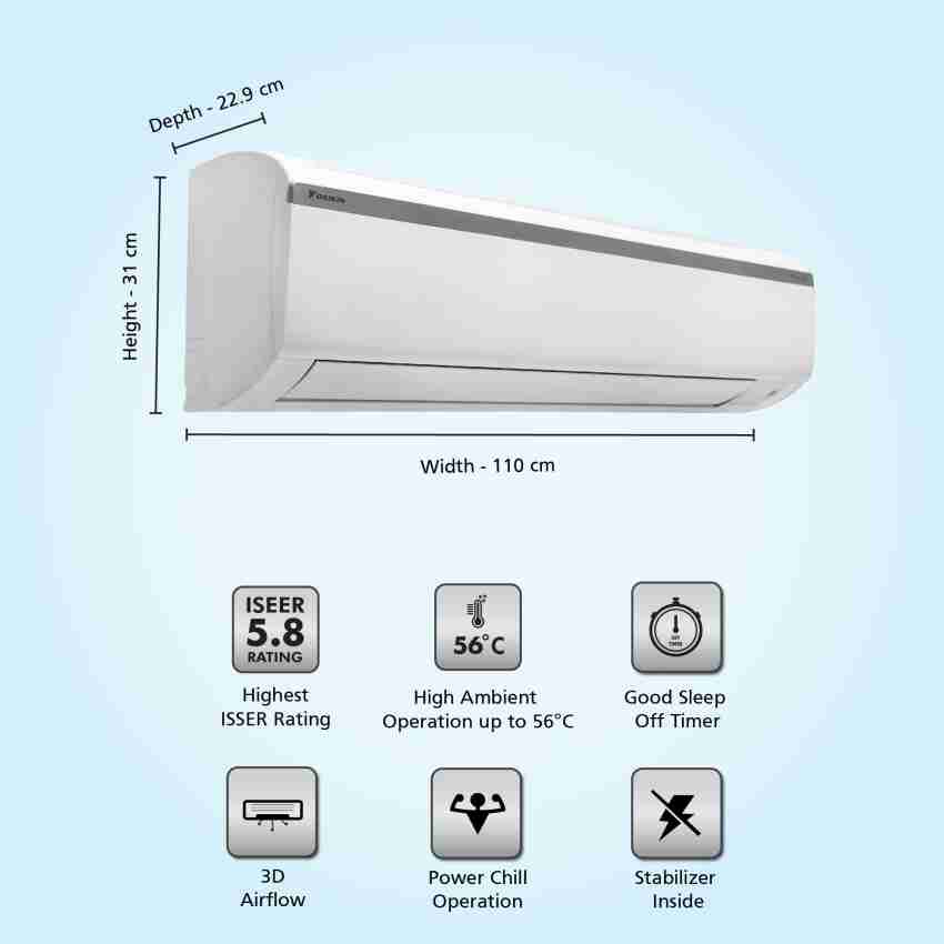 daikin 1.5 ton ac wattage