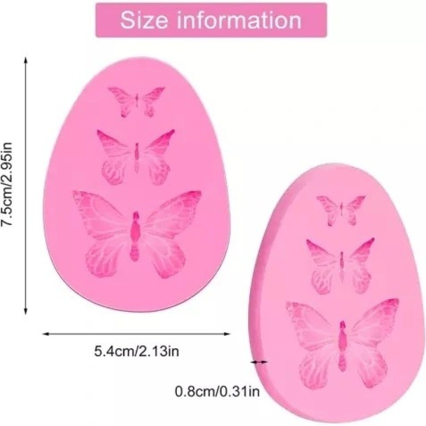 New Product,5 Pieces Butterfly Silicone Molds Mini Butterfly Fondant Molds  Butterfly Polymer Clay Molds