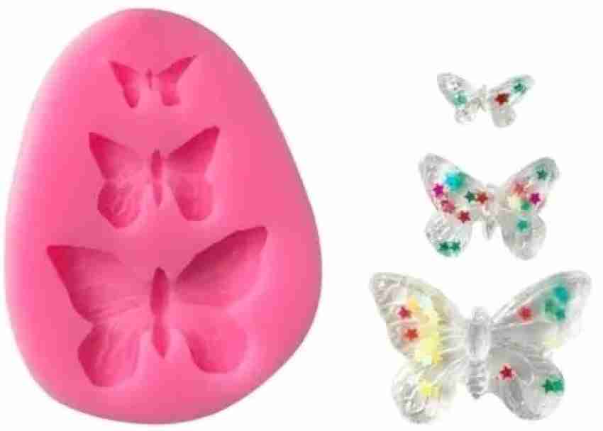 FLEXARTE Butterfly Butterflies Lace Mat Silicone Mold for Cake Cupcake Decorating Sugar Mold Candy Mould DIY, Size: One Size