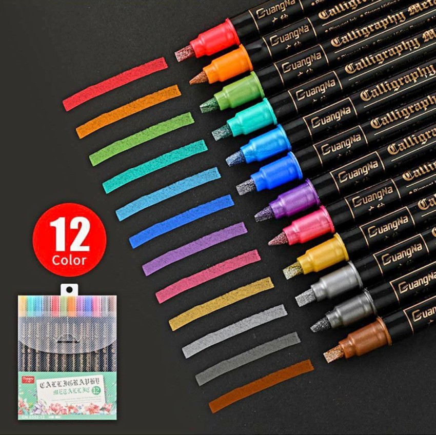 Glitter Marker Pens, Acrylic Scrapbook Pens for Writing, Calligraphy (14  Colors) : : Arts & Crafts