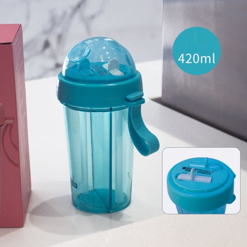 420/600ml Creative Water Cup,One Cup of Two Different Drinks Two