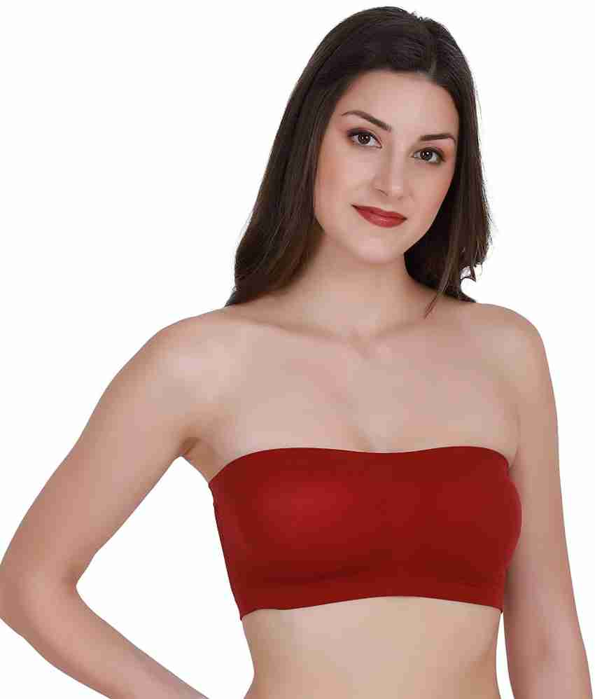 HEYMAK Pack of 2 Slip-on Strapless Non-Wired Seamless Tube Bra Women  Bandeau/Tube Lightly Padded Bra - Buy HEYMAK Pack of 2 Slip-on Strapless  Non-Wired Seamless Tube Bra Women Bandeau/Tube Lightly Padded Bra