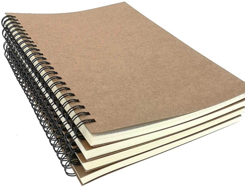 INNAXA A5 Spiral Sketchbook, Soft Cover Blank Notepad, Sketch