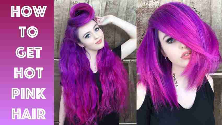 hot pink and purple hair dye