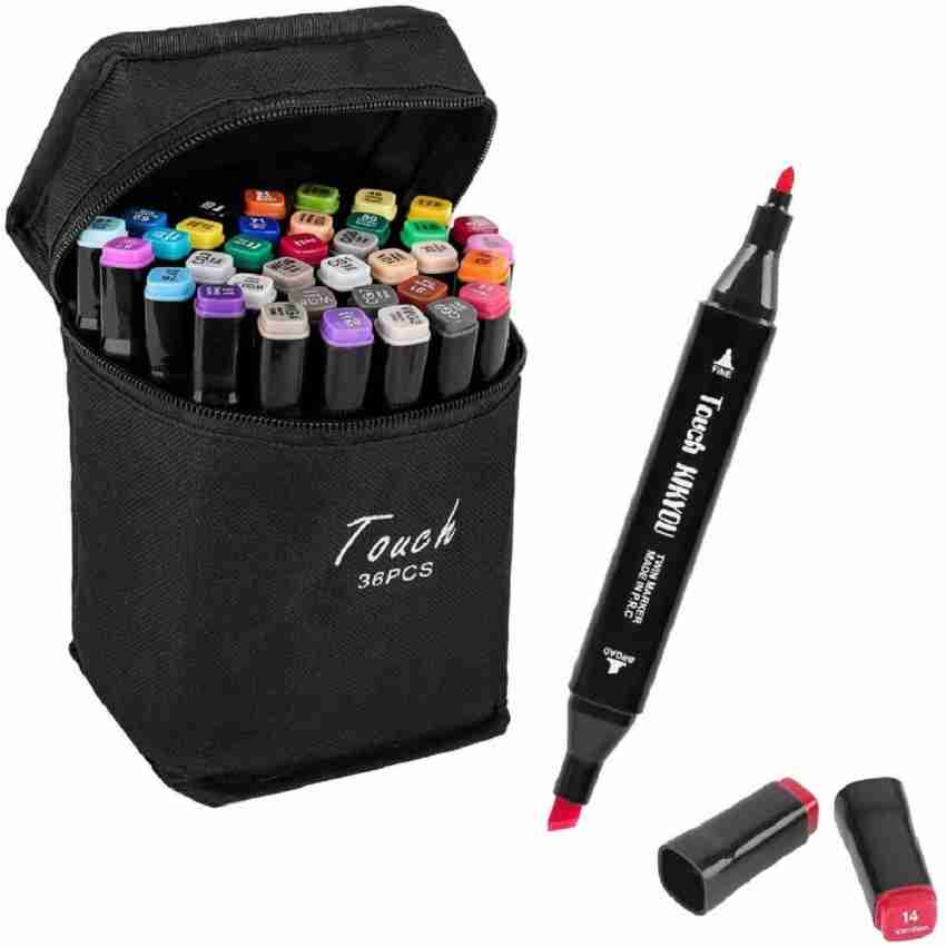 8-color Dual Tip Marker Pens, Perfect For Black Paper, Rock