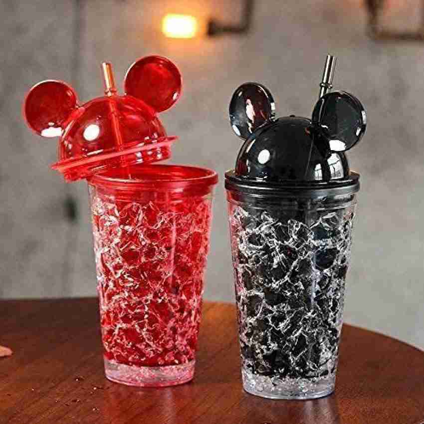 1pc Clear Tumbler With Straw