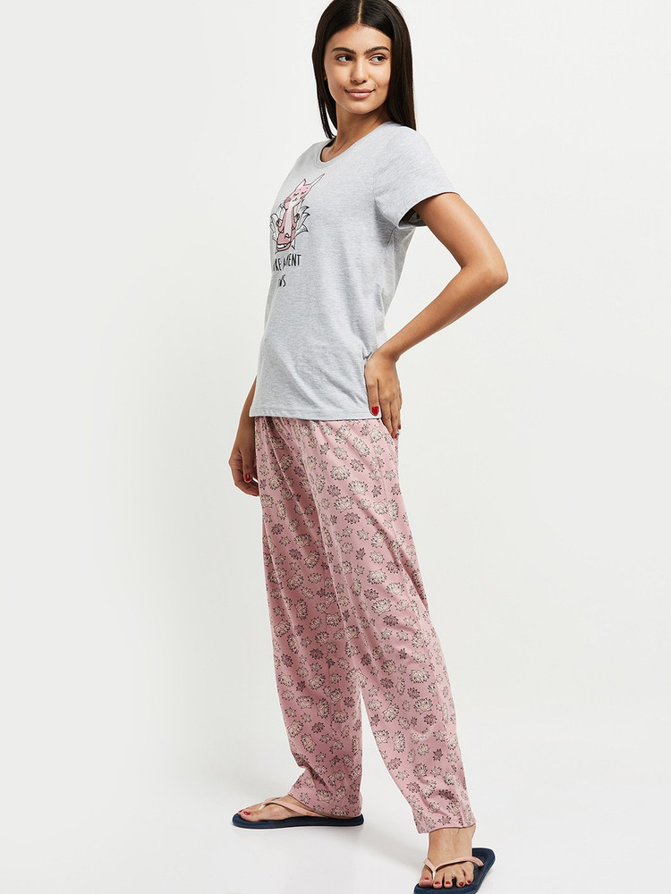 Womens grey pyjamas deals