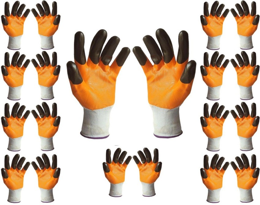 Auto E-Shopping Safety Hand Gloves Industrial Non Slip Free Size Set of 10  Pairs Synthetic Safety Gloves Price in India - Buy Auto E-Shopping Safety  Hand Gloves Industrial Non Slip Free Size