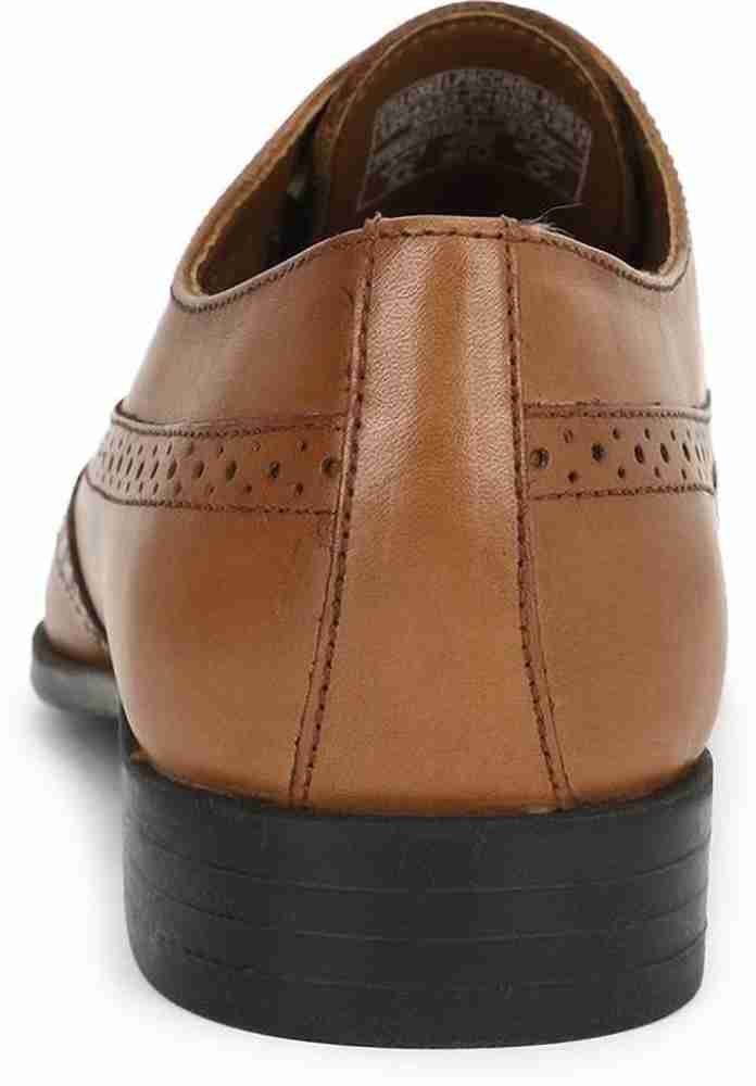 Louis Philippe Men's Brown Oxford Shoes