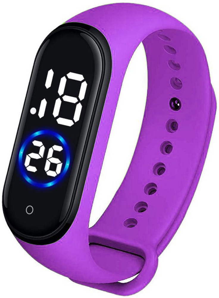 Buy XTIME XEBANDBJ Digital Watch For Boys Girls Slim Digital Led Bracelet Band Watch Black Dial and Voilet Black Colored Strap for Boys and Girls Combo Pack of 2 Online at Best Prices in India Flipkar...