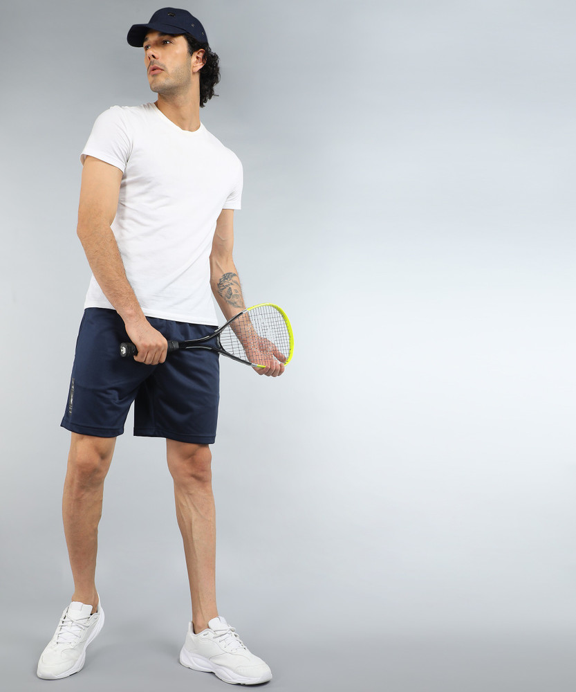 REEBOK Solid Men Dark Blue Sports Shorts Buy REEBOK Solid Men