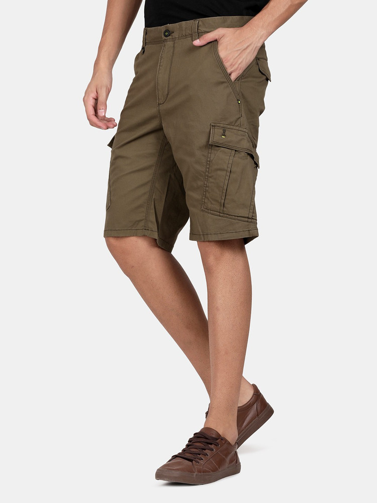 t base Solid Men Brown Cargo Shorts Buy t base Solid Men Brown