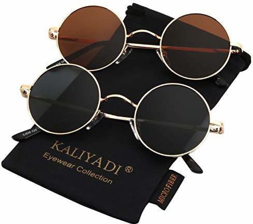 Buy KALIYADI Round Sunglasses Multicolor For Men Online @ Best