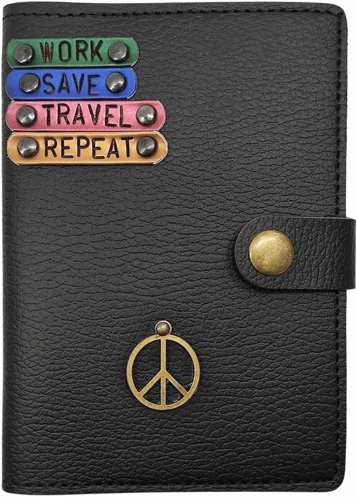The Bling Stores Personalized Custom Genuine PU Leather Passport Cover/  Name Crafted/ 2 Charms / Unique Design Unisex Passport Cover (Pink