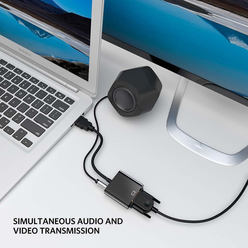 Hdmi to vga aux outlet