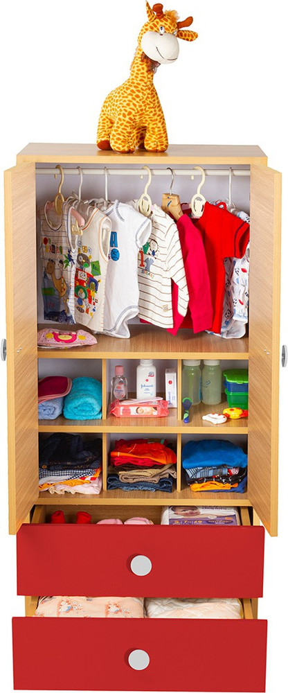 Wooden cupboard top for baby clothes