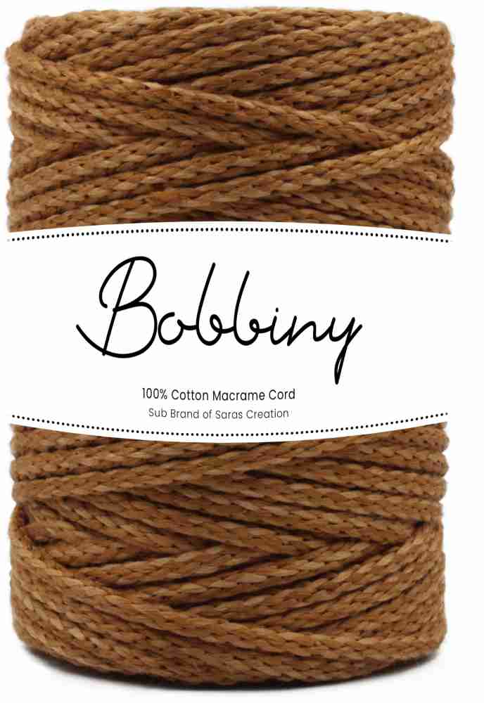 Bobbiny Knitted Macrame Rope Cord Cotton 50 M 5mm Heavy Double