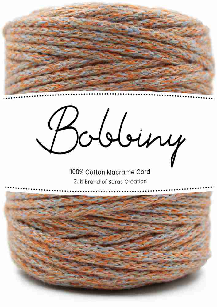 Bobbiny Knitted Macrame Rope Cord Cotton 100 M 4mm Heavy Double