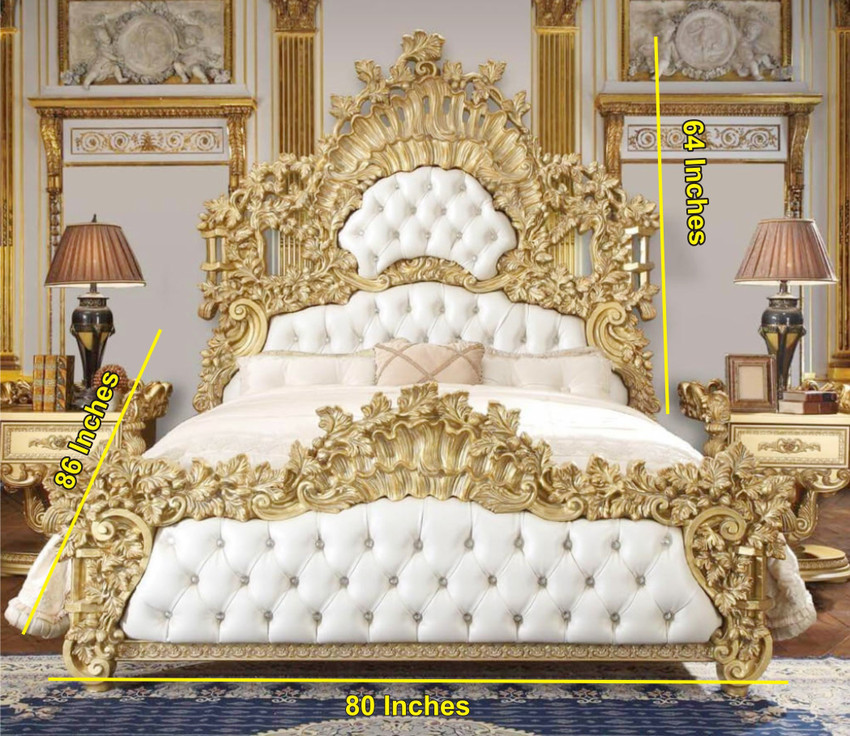 Gold full outlet size bed