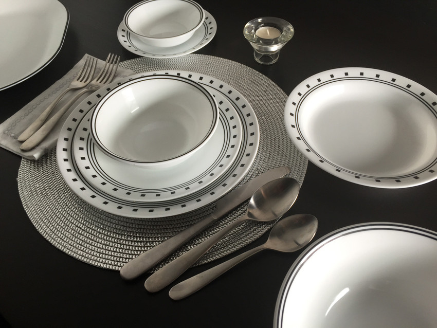 CORELLE Glass Serving Bowl Livingware City Block 177 ml Katori