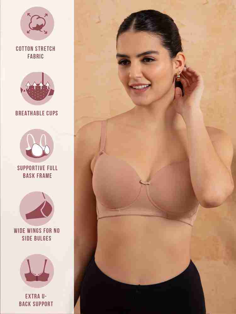 Nykd By Nykaa Cotton Lightly Padded Wire Free Everyday T-Shirt Bra  Wireless, 3/4Th Coverage Price in India, Full Specifications & Offers