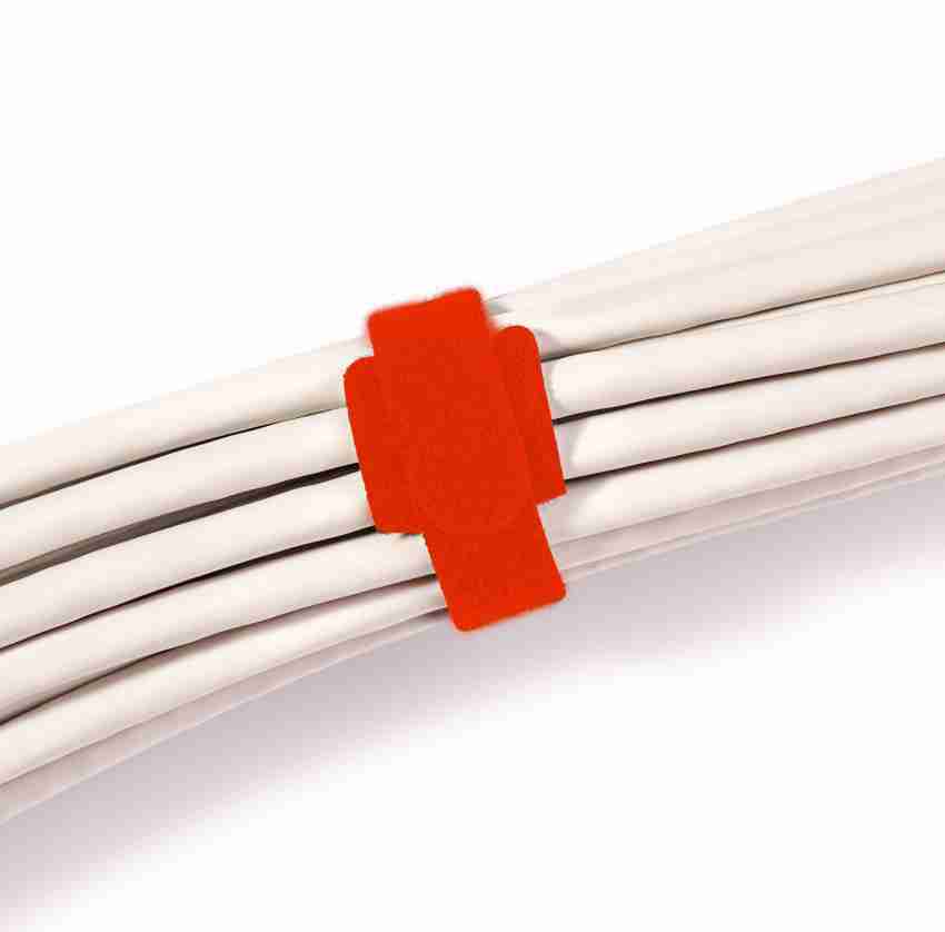Hook-and-Loop Cable Ties, 8-Inch, 10pcs