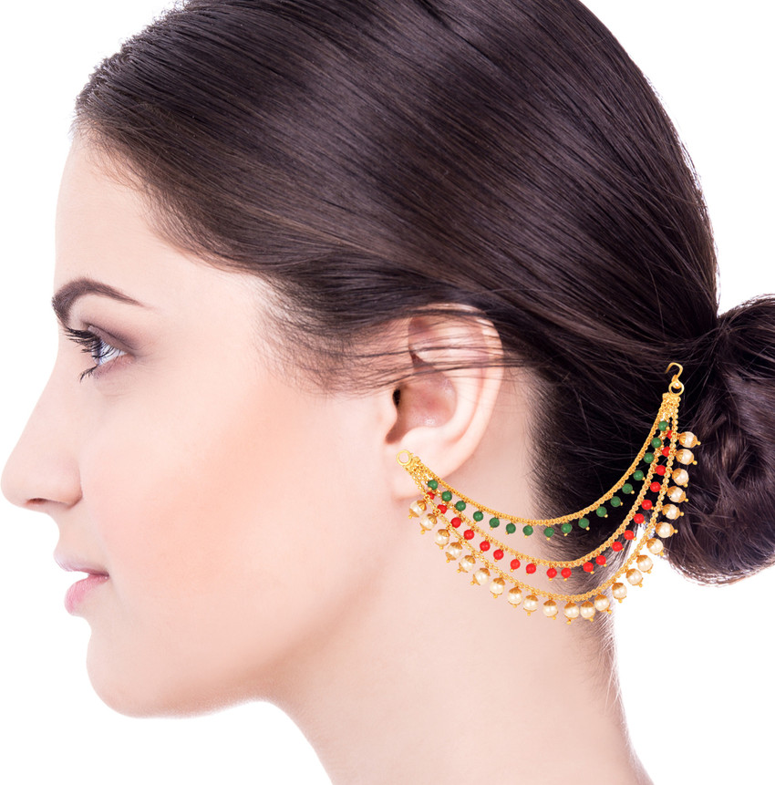 Update more than 89 earrings with chain through hair super hot