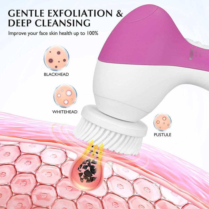 Electric outlet cleanser brush