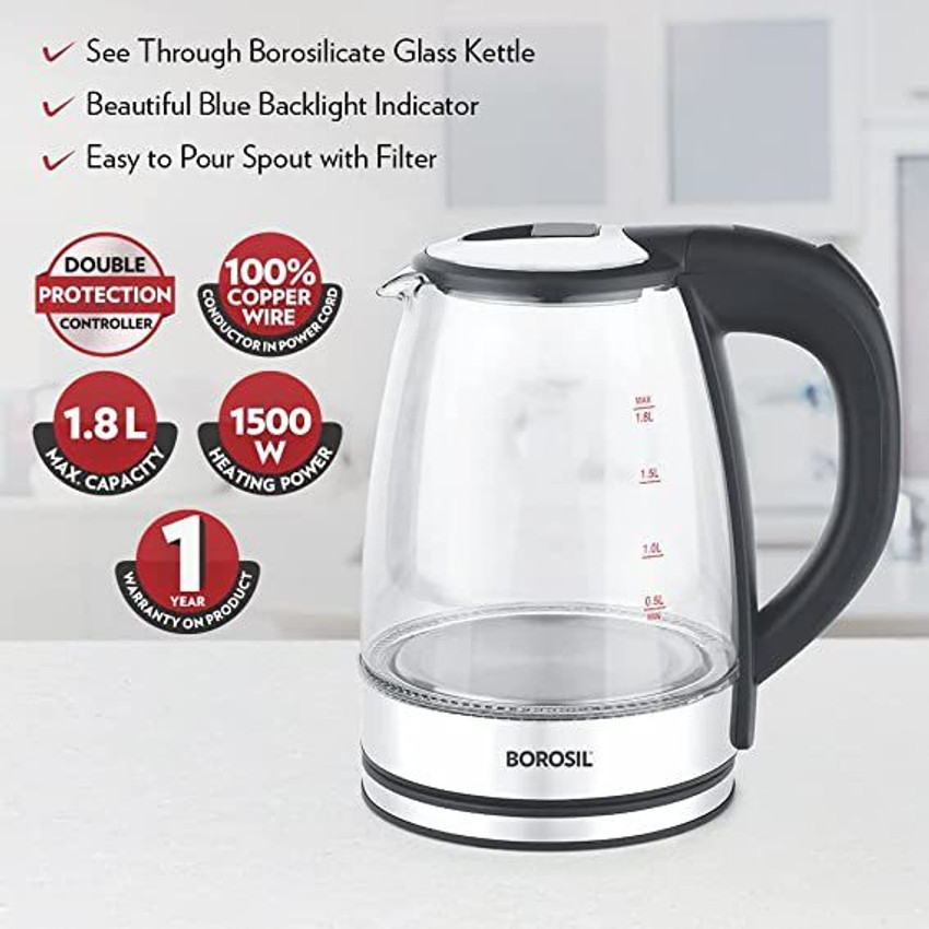 Electric shop kettle borosil