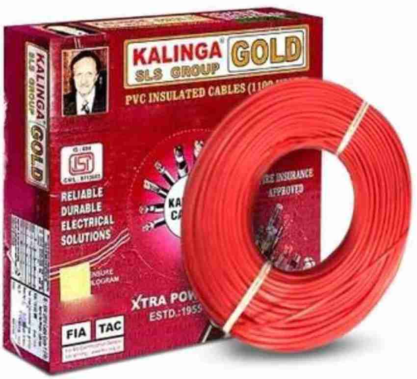 Kalinga Gold PVC 4 sq/mm Red 90 m Wire Price in India - Buy Kalinga Gold PVC  4 sq/mm Red 90 m Wire online at