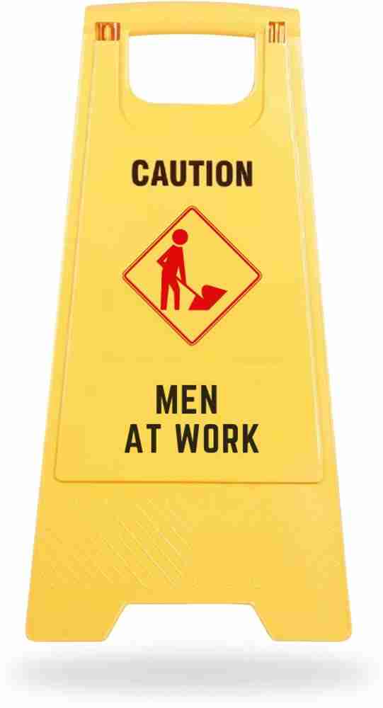 Robustt Men At Work Sign Board UV Resistant Two Side 62X30 cm