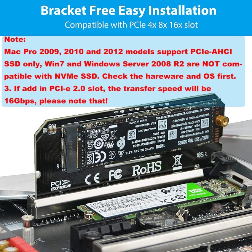 ZoeRax NVME Pro Adapter M.2 NVME Pro SSD to PCIe 4.0 Adapter Card