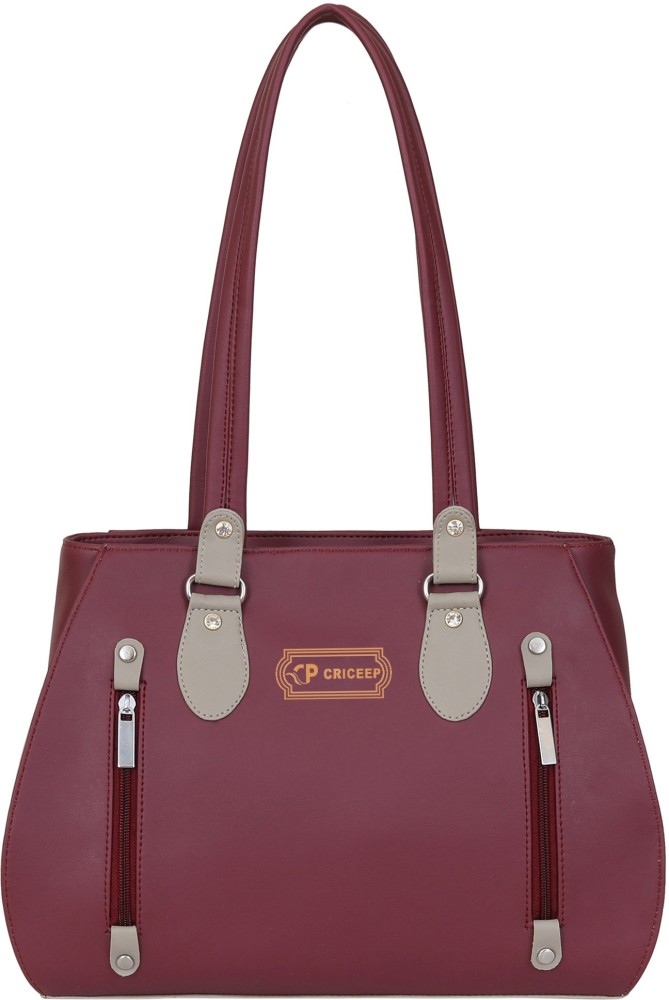 Criceep Women Maroon Shoulder Bag