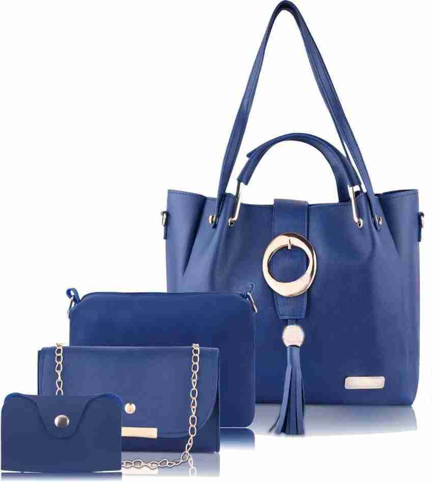 Blue colour handbags shop