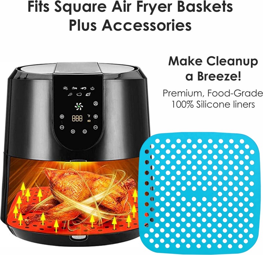 Reusable Air Fryer Silicone Liners - 8.5 Inch Square Air fryer