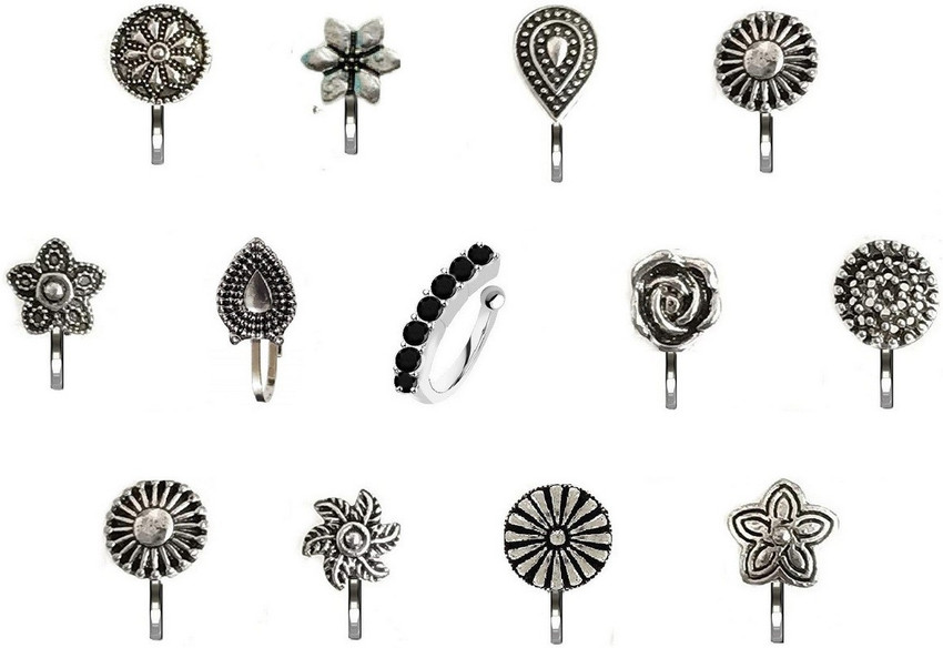 Silver metal nose pin cheap