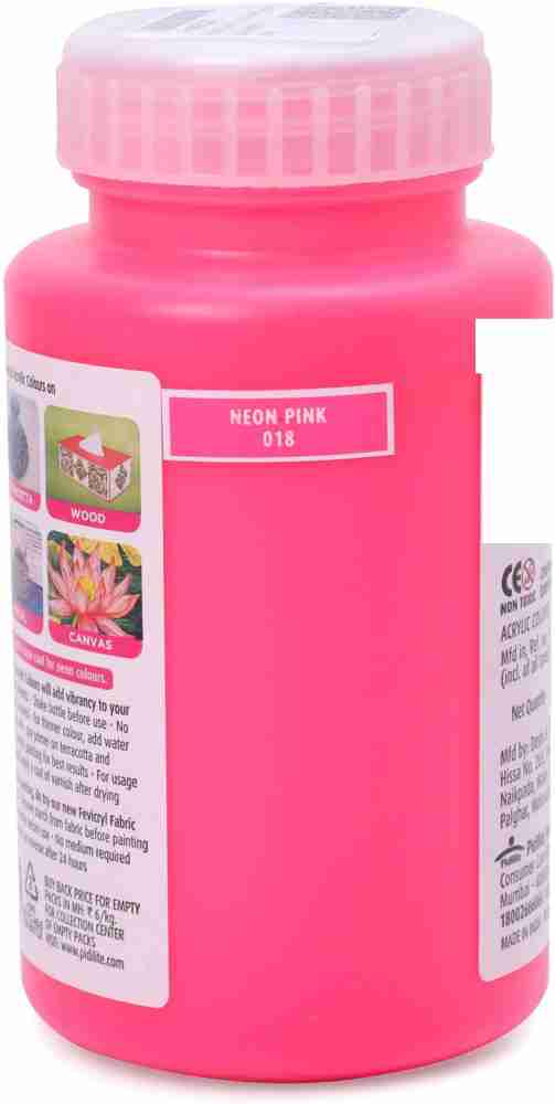 Fevicryl Fabric Acrylic Colour 15 ml No-18 Pink, Pack of 2