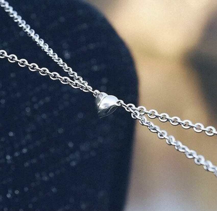 Couple chain hot sale locket silver