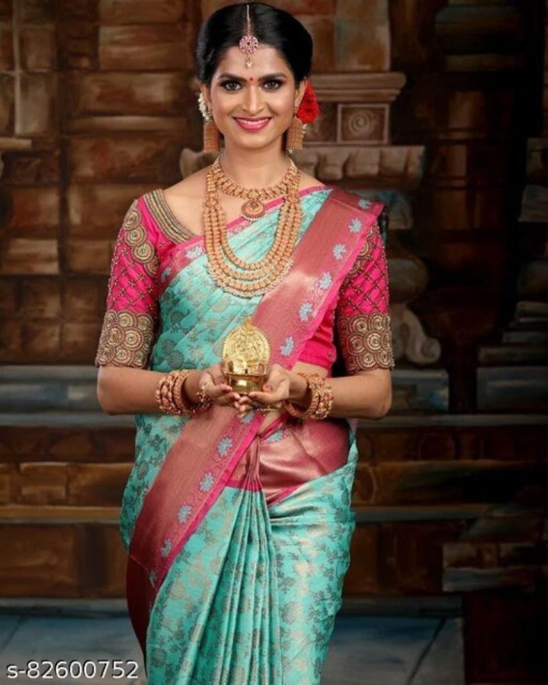 Buy SILK ZONE Woven Arani Pattu Art Silk Green, Magenta Sarees Online @  Best Price In India | Flipkart.com
