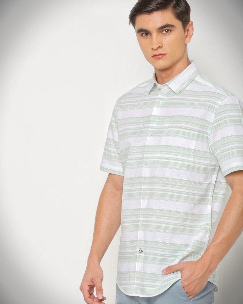 Netplay Men Striped Casual Green Shirt Buy Netplay Men Striped Casual Green Shirt Online at Best Prices in India Flipkart