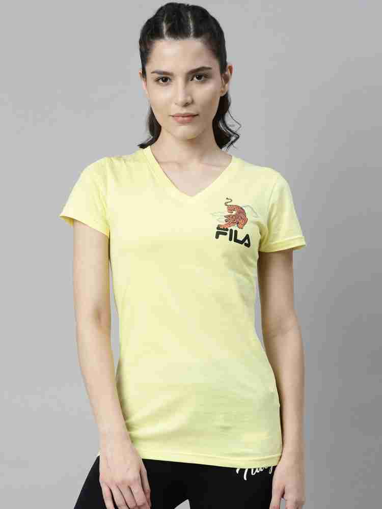 Fila shirt womens yellow new arrivals