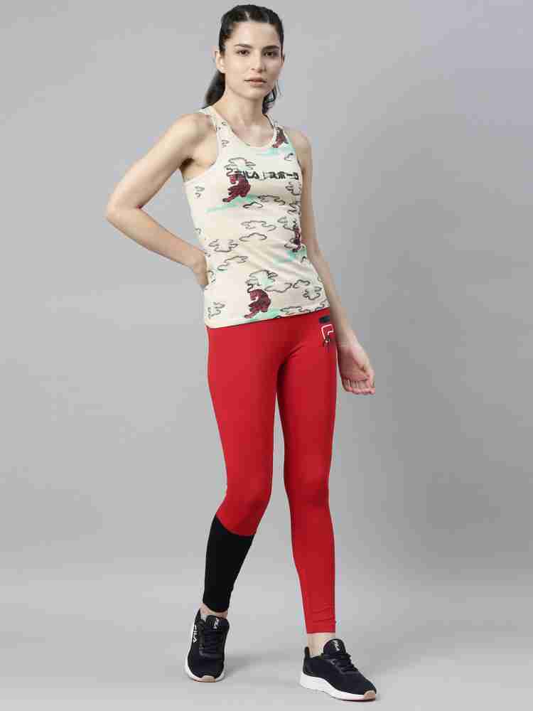 FILA Solid Women Red Track Pants - Buy FILA Solid Women Red Track