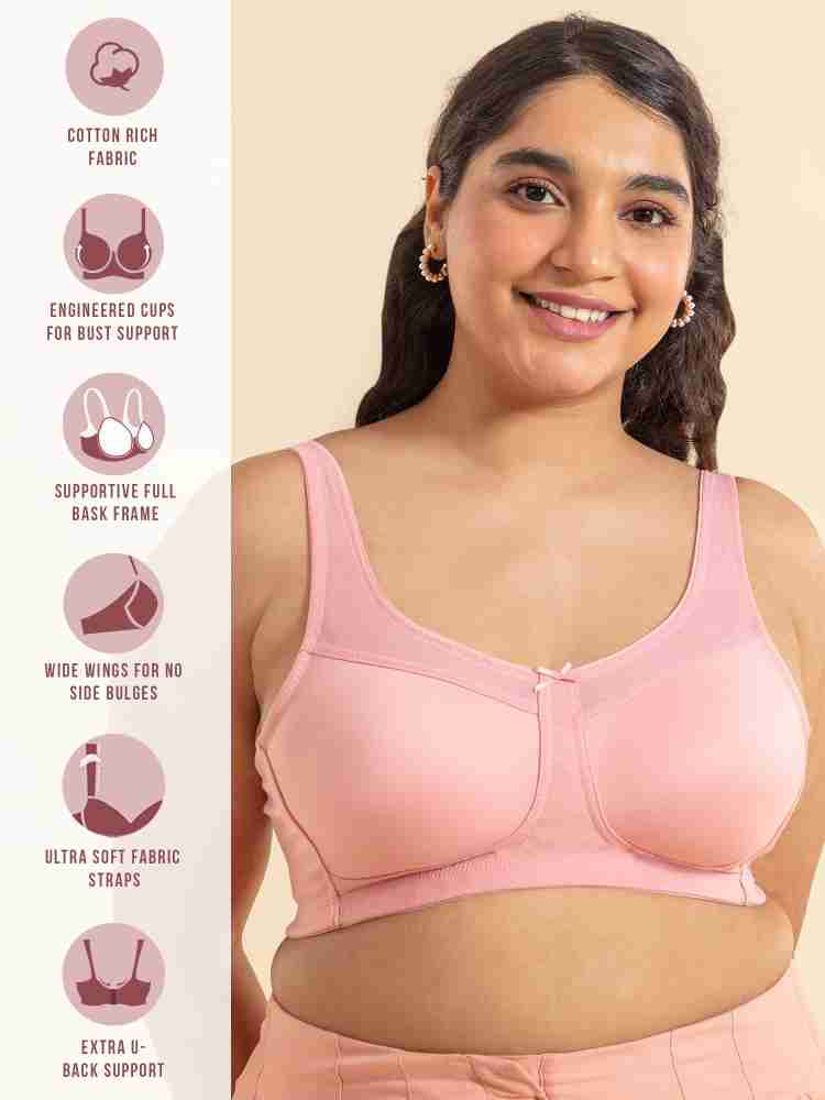 Nykd Everyday Cotton Minimizer Bra for Women Non Padded,Full  Coverage,WireFree-NYB189 Women Full Coverage Non Padded Bra