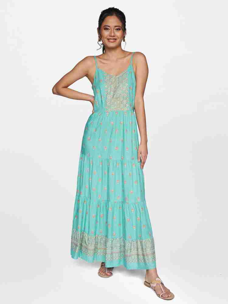 Global desi store blue maxi dress